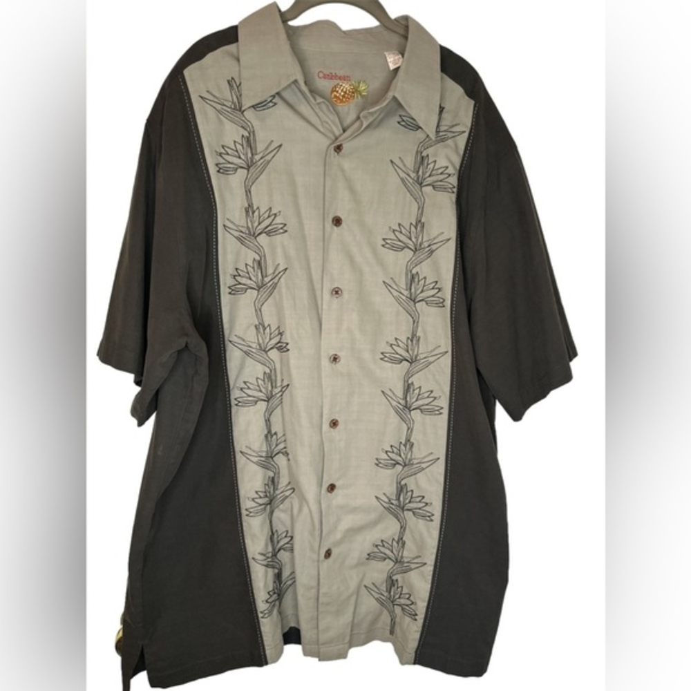 Caribbean Mens 2XT Greenish Brown with Tan Embroidery